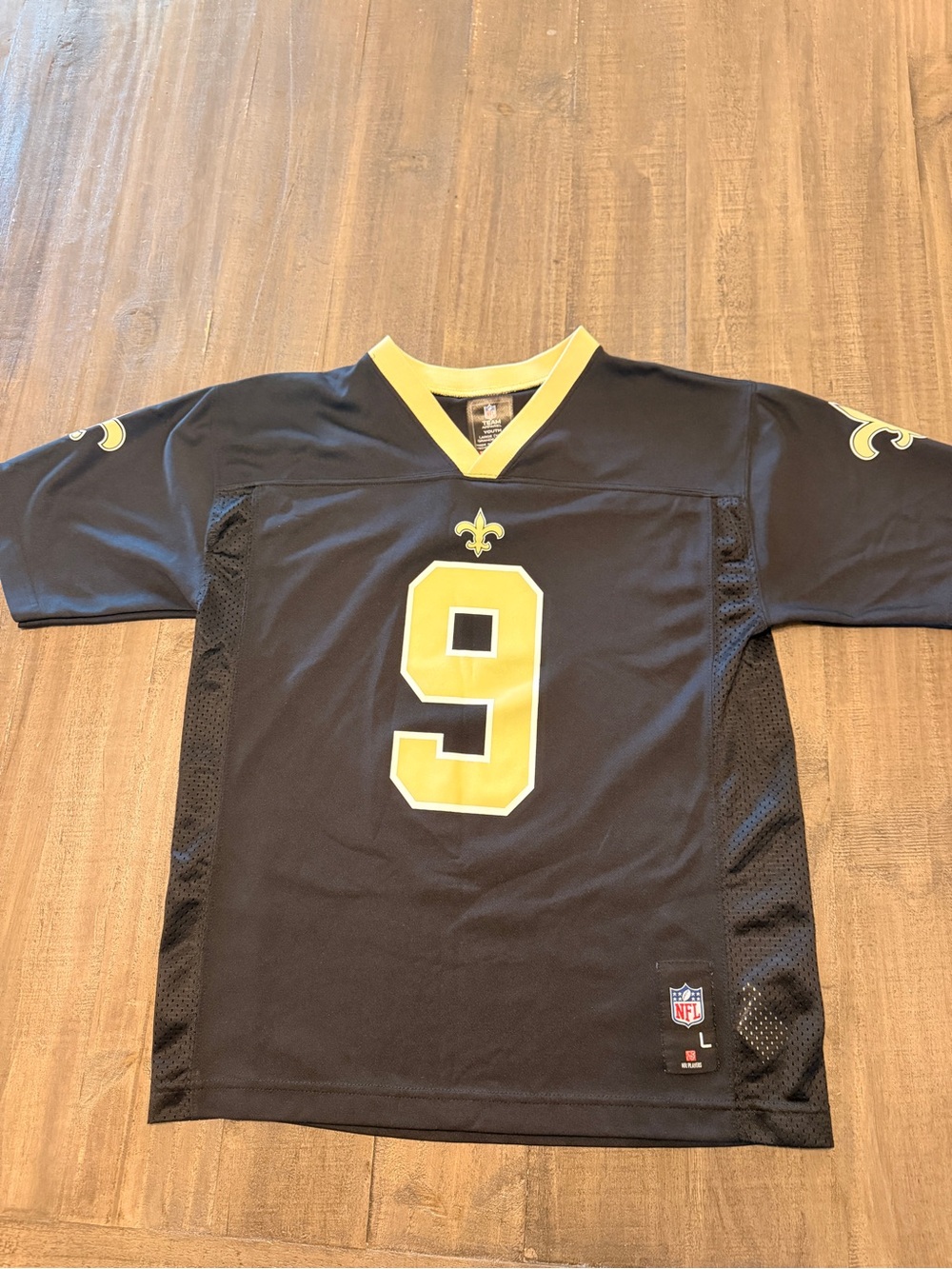 NFL Team Apparel New Orleans Saints Drew Brees #9 Jersey Youth Large 14/16 Black